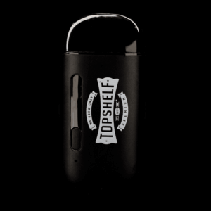 Black TopshelfNC E-JOINT™ vape device with logo on a dark background.